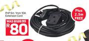 PnP 5m 1mm 10A Exrension Cord + 2.5m
