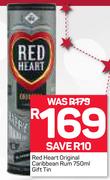 Red Heart Original Caribbean Rum Gift Tin-750ml