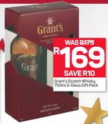 Grant’s Scotch Whisky-750ml & 2-Glass Gift Pack