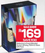 Ballantine’s Finest Blended Scotch Whisky-750ml & 2-Glass Gift Pack
