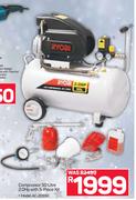Ryobi Compressor 50Ltr 2.0Hp With 5 Piece Kit AC-2055K