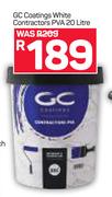 GC Coatings White Contractors PVA-20Ltr