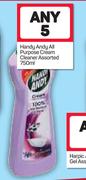 Handy Andy All Purpose Cream Cleaner-Any 5x750ml