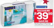 Sterling Glass Set 3's-Per Pack