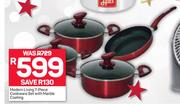 Modern Living 7 Piece Cookware Set With Marble Coating
