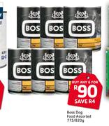 Boss Dog Food Assorted-775g/ 820g Any 6