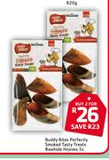 Buddy Bites Perfectly Smoked Tasty Treats Rawhide Hooves-2 X 5's