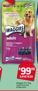 Waggies Dry Dog Food-6/8kg Each