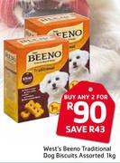 West’s Beeno Traditional Dog Biscuits-2x1kg