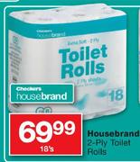 Housebrand 2 Ply Toilet Rolls-18's