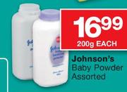 Johnson's Baby Powder Assorted-200g Each