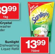 Sunlight Dishwashing Liquid Refill-750ml