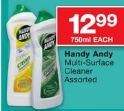 Handy Andy Multi Surface Cleaner Assorted-750ml Each