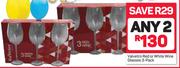 Valvetro Red Or White Wine Glasses-2x3's Pack