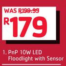PnP 10W LED Floodlight With Sensor