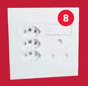 Veti 2 Switched Socket With Single RSA & 3 x RSA V-Slim-Each