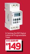 8-Setting On/Off Digital Industrial Programmable Timer