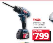 Ryobi Drill Driver 18V Li-Ion Cordless CLD-180