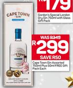 Cape Town Gin Assorted-750ml Plus 50ml Free Gift Pack-Each
