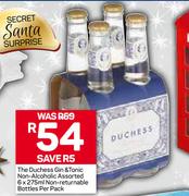 The Duchess Gin& Tonic Non Alcoholic Assorted Non Returnable Bottles-6 x 275ml Per Pack