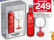 Cruz Raspberry Or Berrylicious Vodka-750ml & 1 Glass Gift Pack-Each