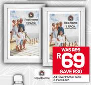 A4 Silver Photo Frame-2's Pack Each