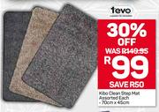 Tevo Kibo Clean Step Mat 70 x 45cm Assorted-Each