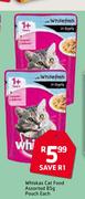 Whiskas Cat Food Assorted-85g Pouch Each