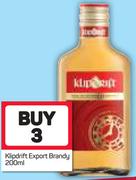 Klipdrift Export Brandy-3 x 200ml