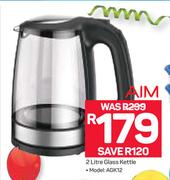 Aim 2Ltr Glass Kettle AKG12