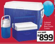 Coleman 54Ltr Blue Cooler Combo