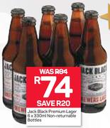 Jack Black Premium Lager 6 x 330ml 