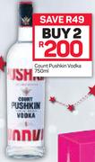 Count Pushkin Vodka-2x750ml
