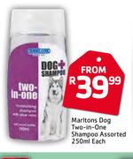Marltons Dog Two In One Shampoo Assorted-250ml