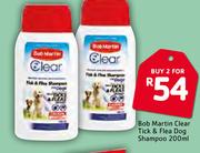 Bob Martin Clear Tick & Flea Dog Shampoo-2 X 200ml