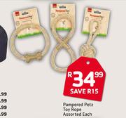 Pampered Petz Top Rope Assorted Each