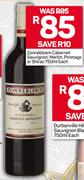 Zonnebloem Cabernet Sauvignon, Merlot, Pinotage Or Shiraz-750ml Each