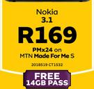 Nokia 3.1 LTE-On MTN Made For Me S