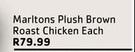 Marltons Plush Brown Roast Chicken-Each