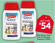 Bob Martin Clear Tick & Flea Dog Shampoo-2x200ml