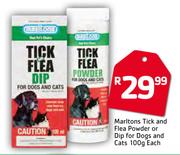 Marltons Tick And Flea Powder Or Dip For Dip Dogs And Cats-100g Each