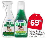Marltons Get Off Scatter Crystals-450g Or In/Outdoor Spray-375ml Each