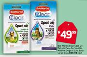 Bob Martin Clear Spot On Ticks & Fleas For Small To Medium Dogs Or Cats/Large Dogs-Each