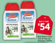 Bob Martin Clear Tick & Flea Cat Shampoo-2x200ml