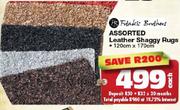Fotakis Brothers Assorted Leather Shaggy Rugs 120x170Cm-Each