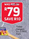 Timba Hangers 3 + 2 Free Pack