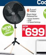 Russell Hobbs Black Metal Pedestal Fan RHMPF4