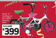 Hook 12" Eva Boys Or Girls BMX Bicycles-Eash