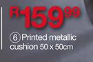 Printed Metallic Cushion 50 x 50 cm
