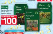 Garden Pro Compost, Potting Soil Or Lawn Dressing-4x30dm Cube